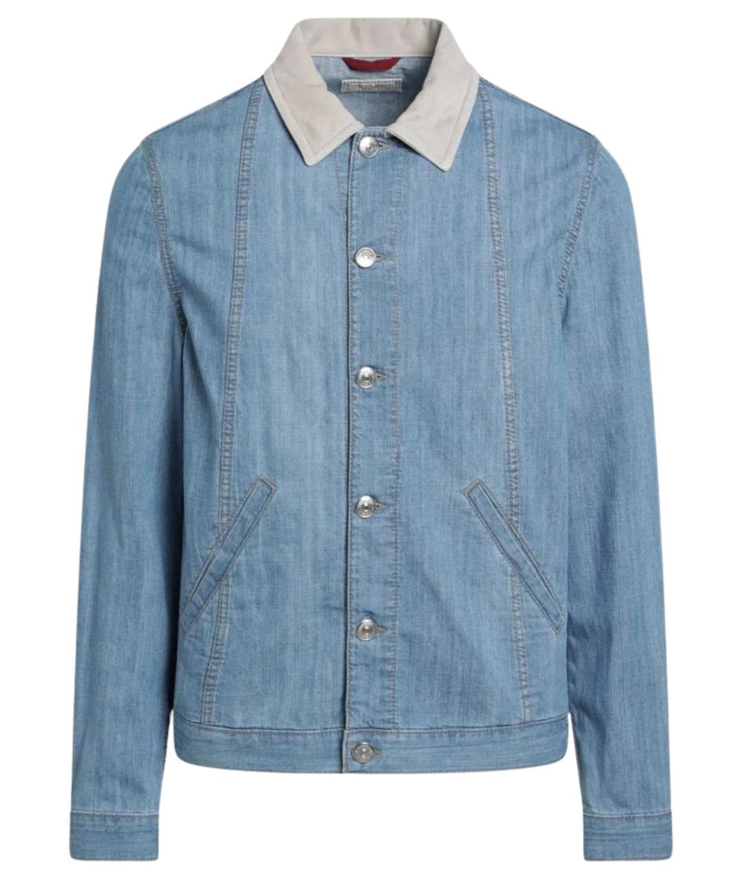 BRUNELLO CUCINELLI Голубая деним куртка, фото 1