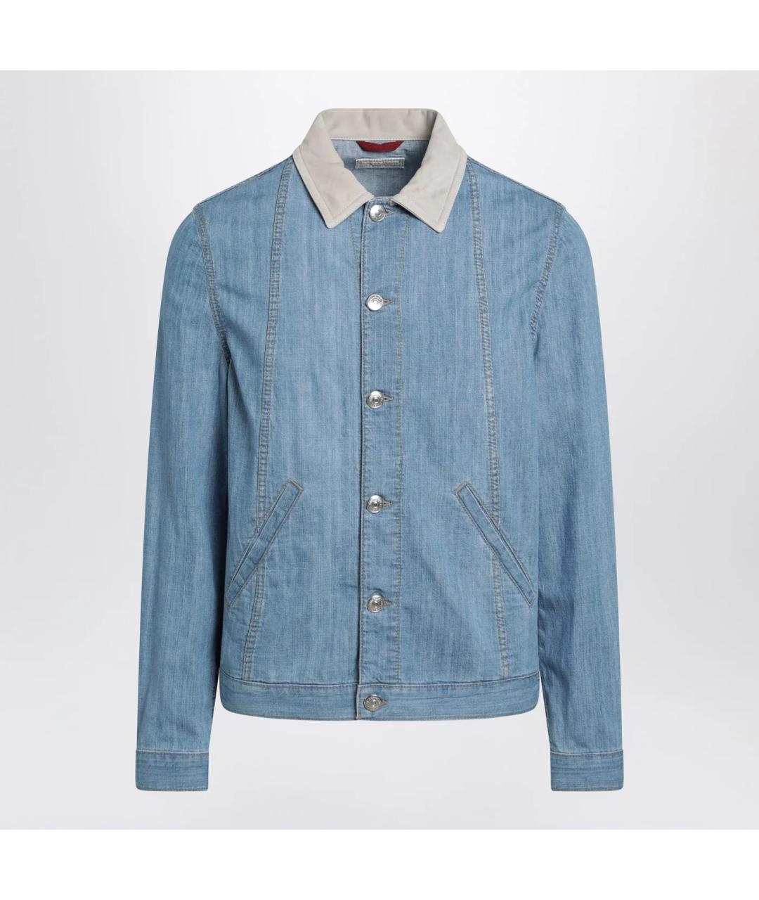 BRUNELLO CUCINELLI Голубая деним куртка, фото 3
