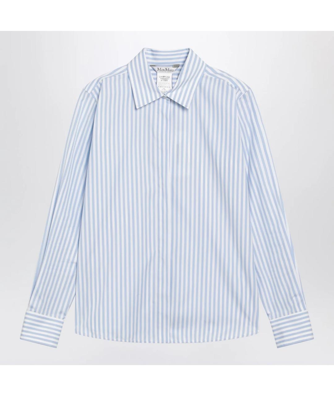 MAX MARA Голубая хлопковая рубашка, фото 3