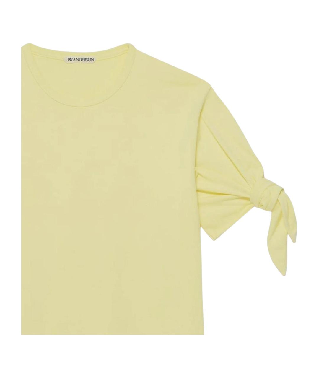 J.W.ANDERSON Желтая хлопковая футболка, фото 2