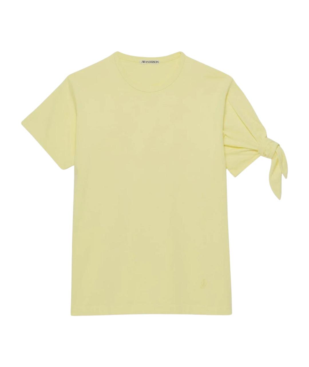 J.W.ANDERSON Желтая хлопковая футболка, фото 3
