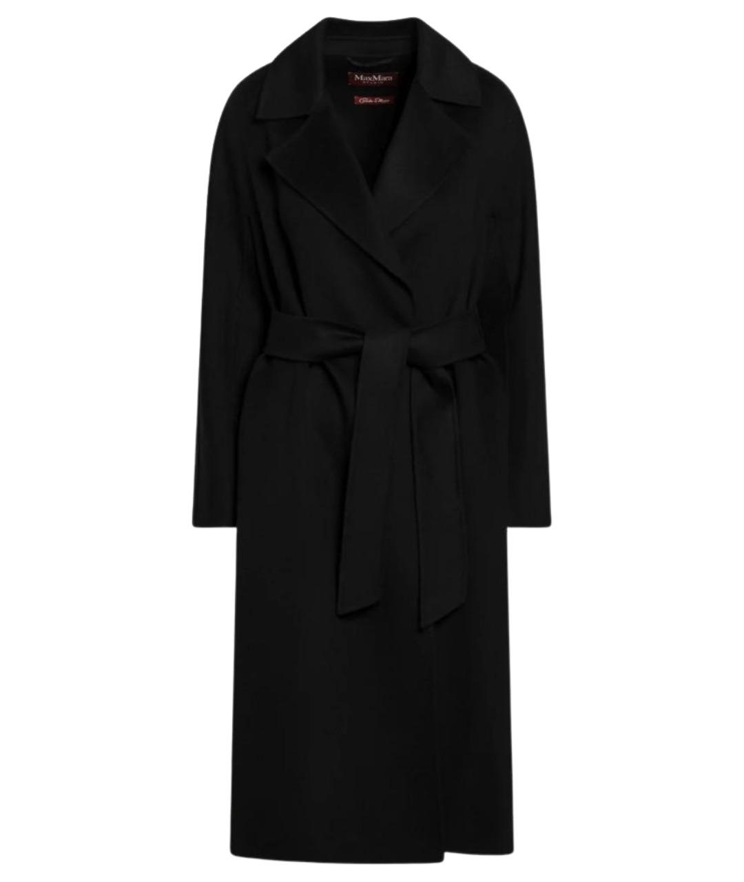 MAX MARA STUDIO Черное шерстяное пальто, фото 1