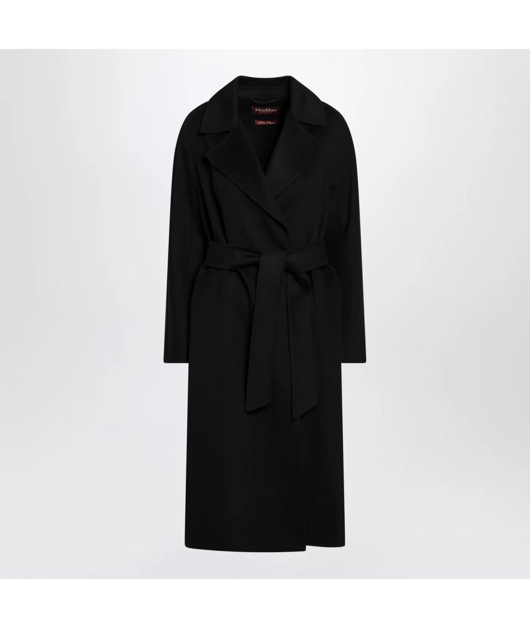 MAX MARA STUDIO Черное шерстяное пальто, фото 3