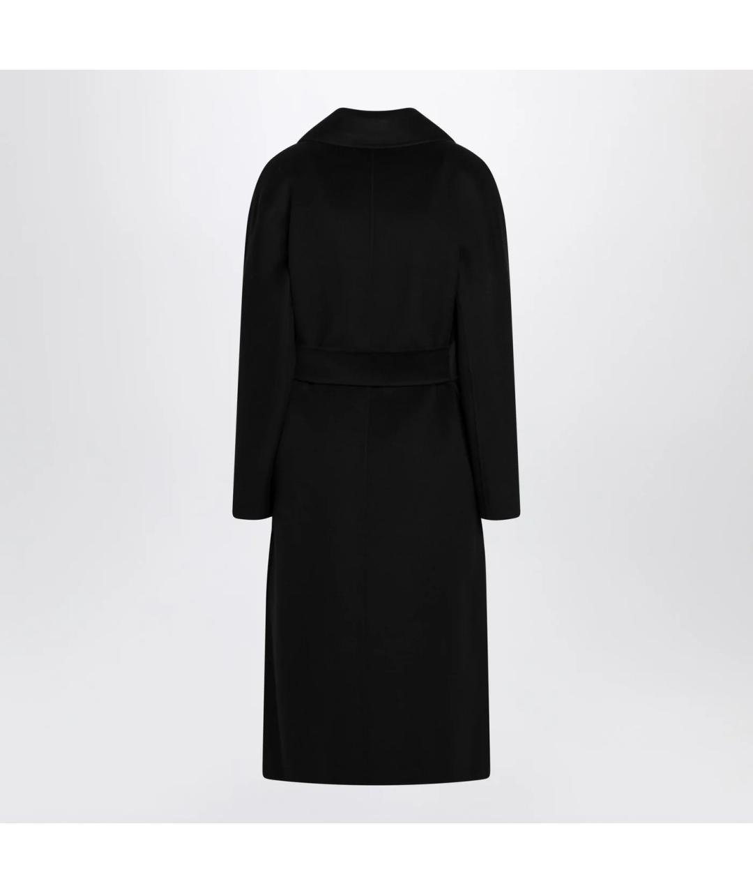 MAX MARA STUDIO Черное шерстяное пальто, фото 2