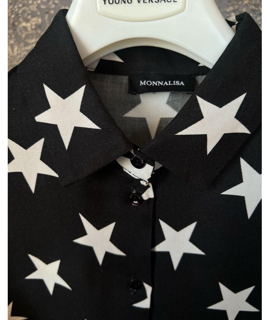MONNALISA Черная вискозная рубашка/блузка, фото 3