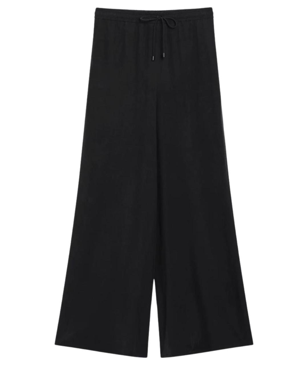 MAX MARA Темно-синие шелковые брюки широкие, фото 1