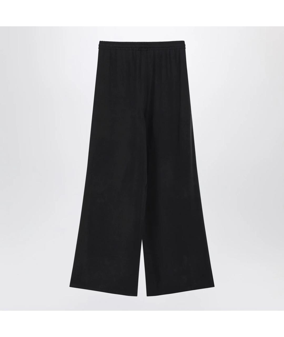 MAX MARA Темно-синие шелковые брюки широкие, фото 2