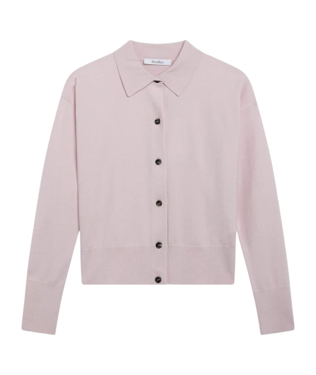 MAX MARA Розовый шерстяной кардиган, фото 1