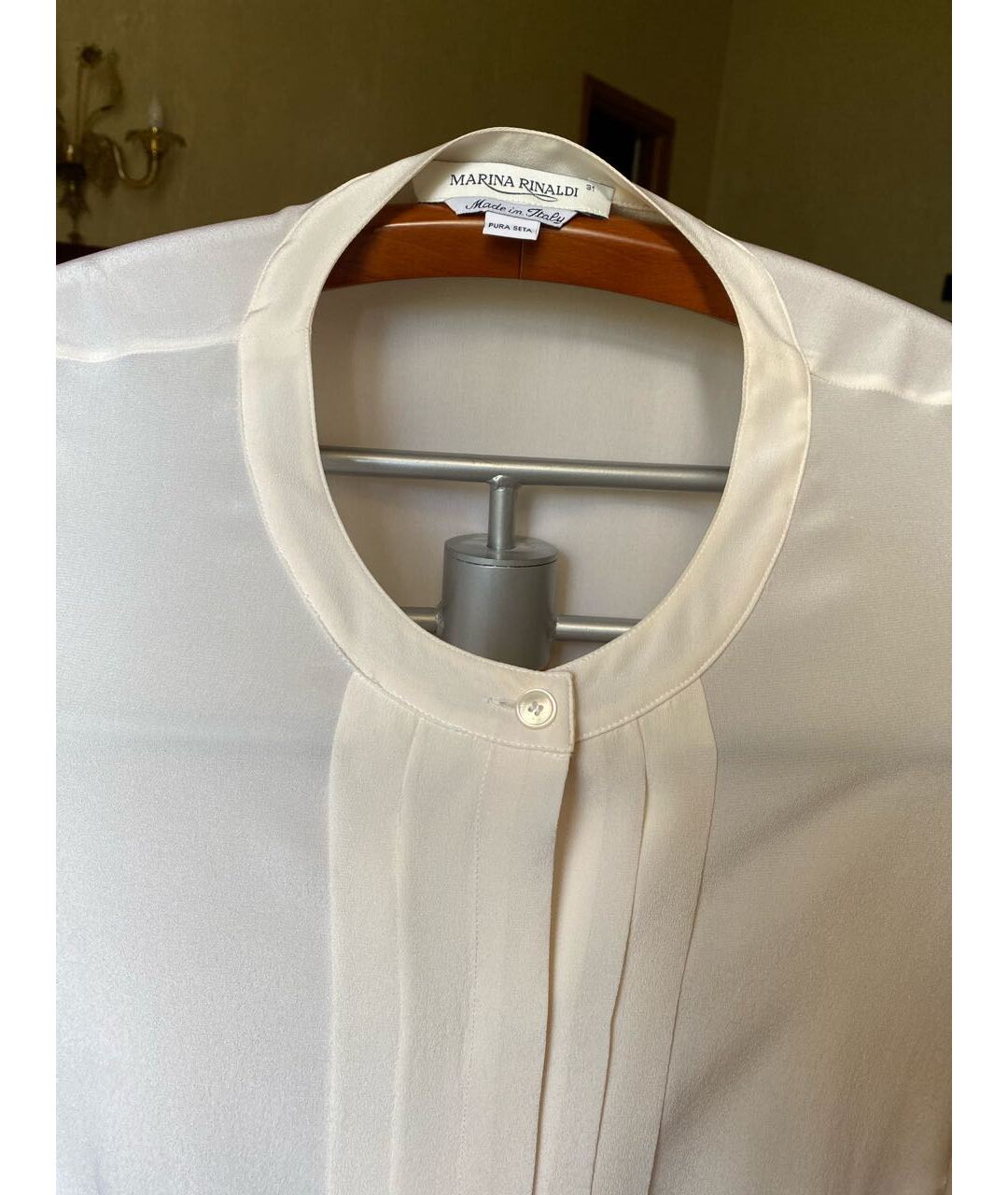 MARINA RINALDI Белая шелковая рубашка, фото 3