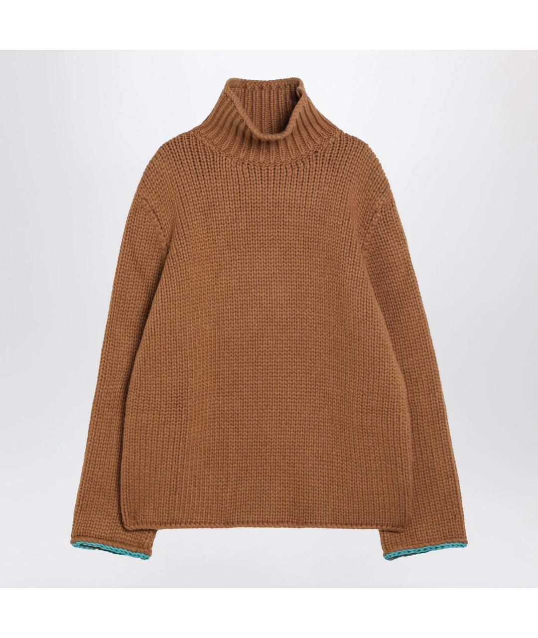 LOEWE Коричневый шерстяной джемпер / свитер, фото 3