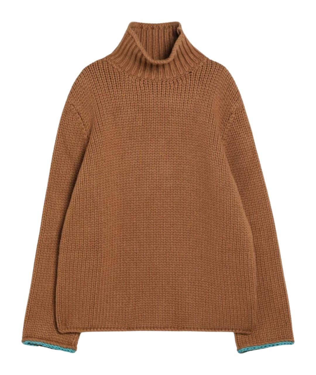 LOEWE Коричневый шерстяной джемпер / свитер, фото 1