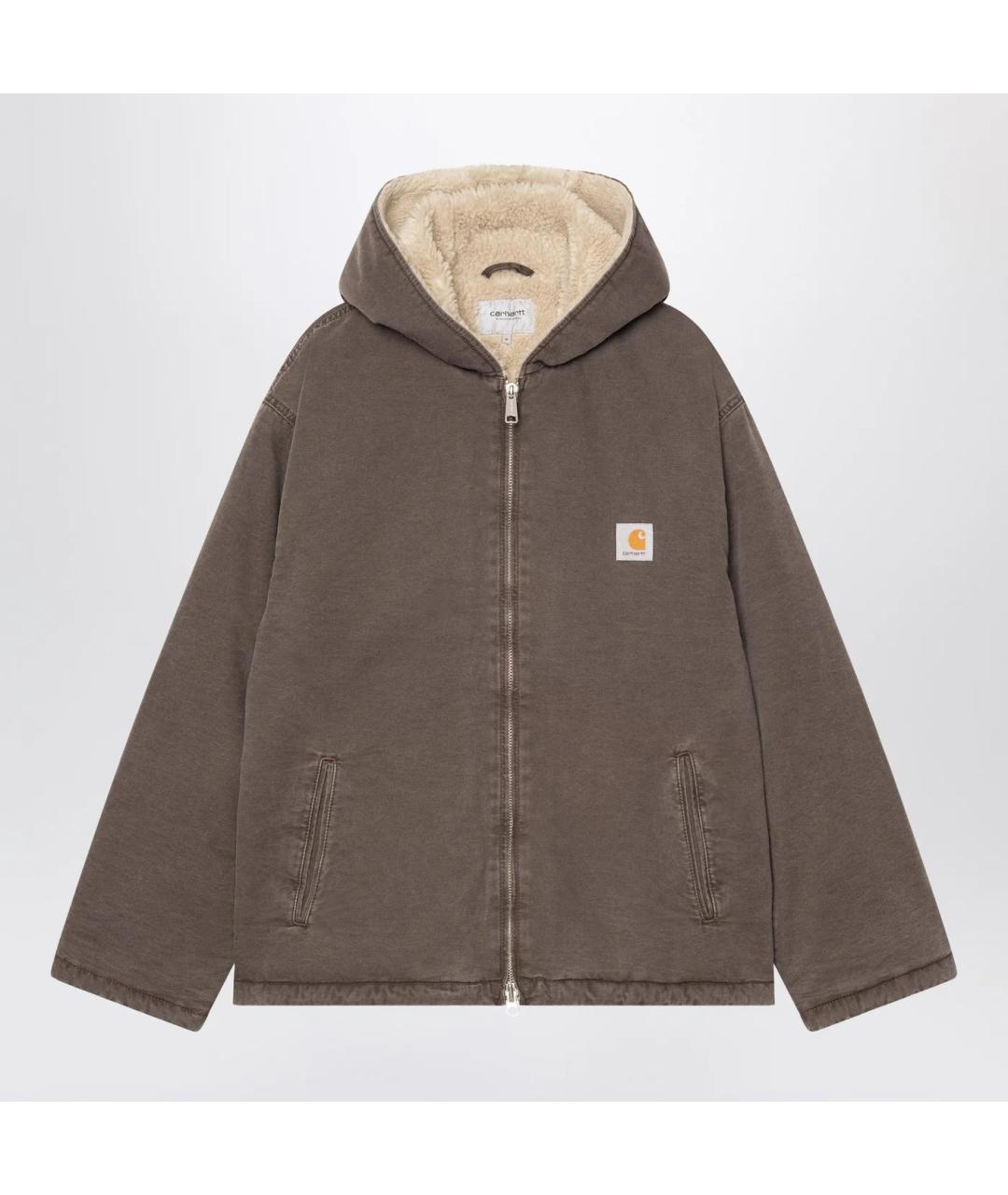 CARHARTT WIP Коричневая хлопковая куртка, фото 3