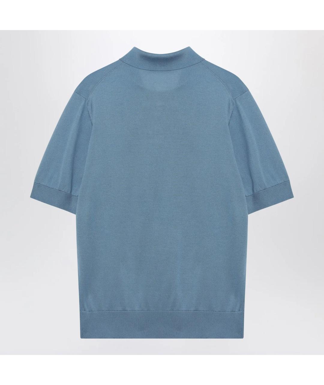 DOLCE&GABBANA Голубое поло с коротким рукавом, фото 2