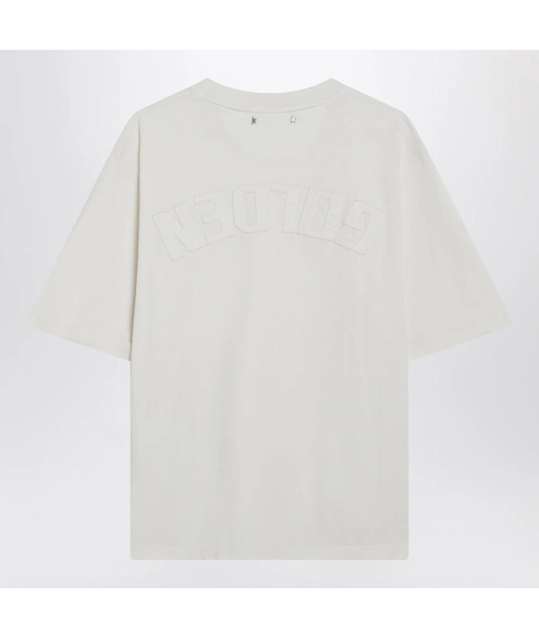 GOLDEN GOOSE DELUXE BRAND Белая хлопковая футболка, фото 2