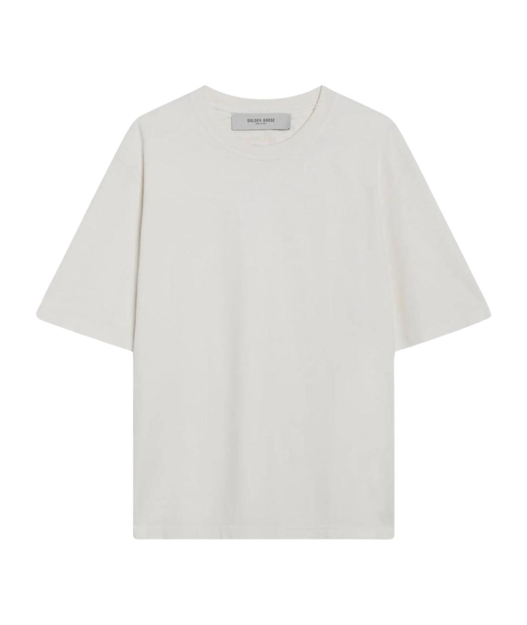 GOLDEN GOOSE DELUXE BRAND Белая хлопковая футболка, фото 1