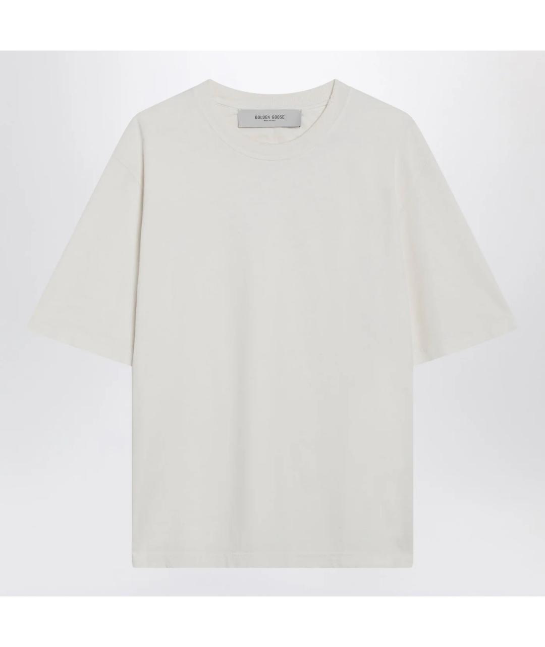 GOLDEN GOOSE DELUXE BRAND Белая хлопковая футболка, фото 3