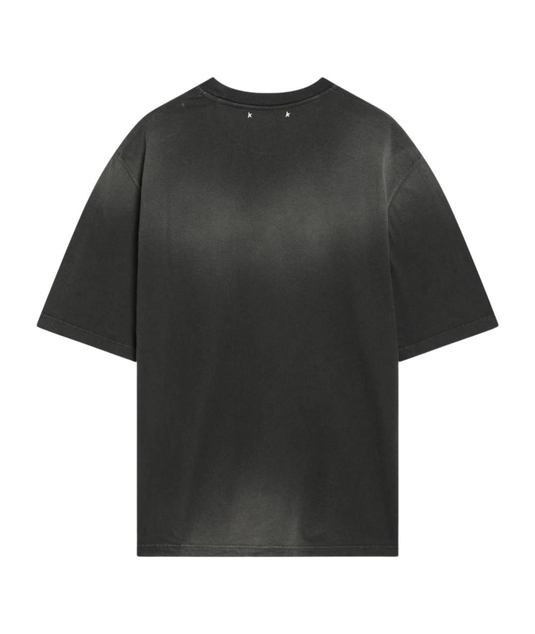 GOLDEN GOOSE DELUXE BRAND Черная хлопковая футболка, фото 2