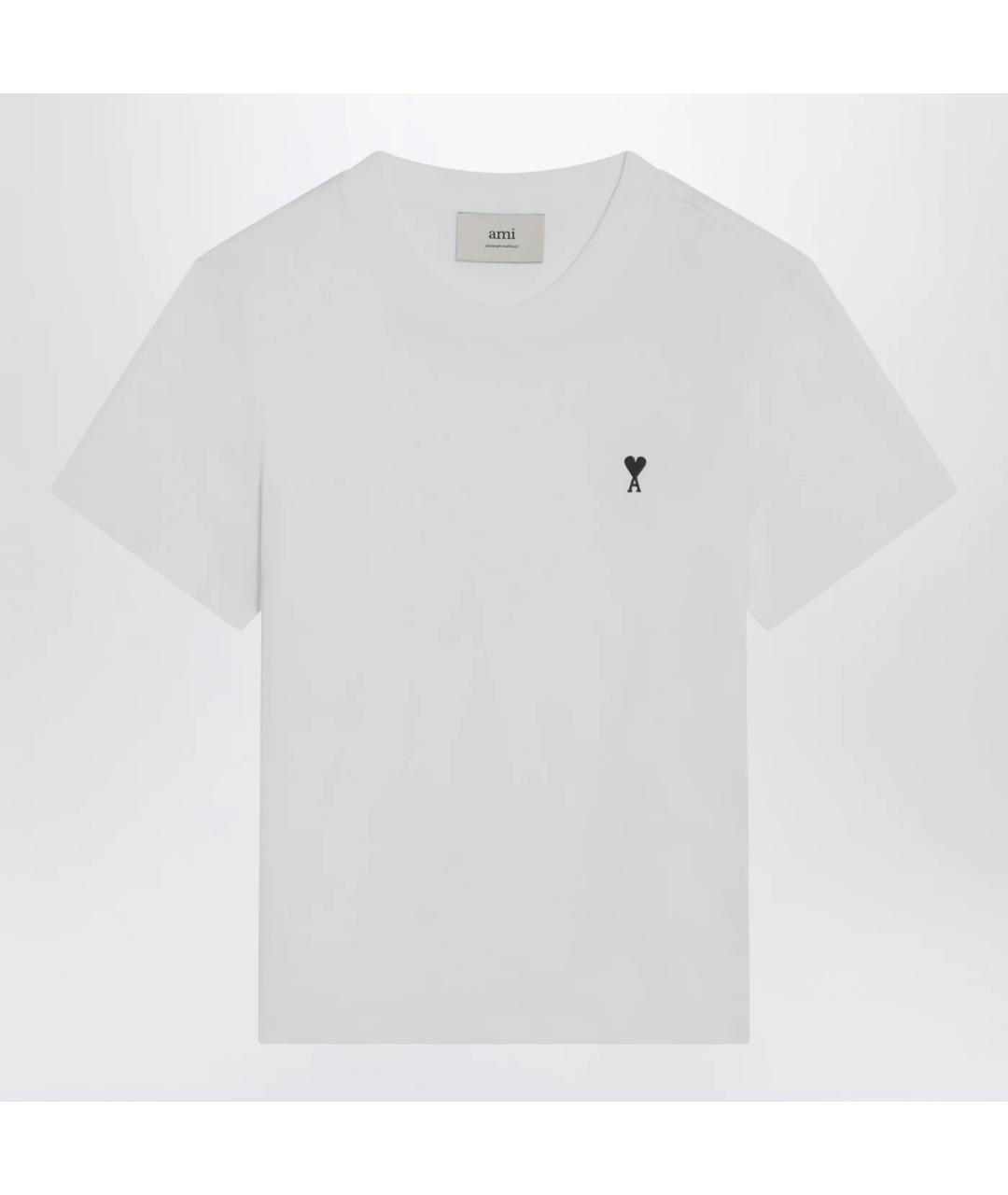 Ami Paris Белая хлопковая футболка, фото 3