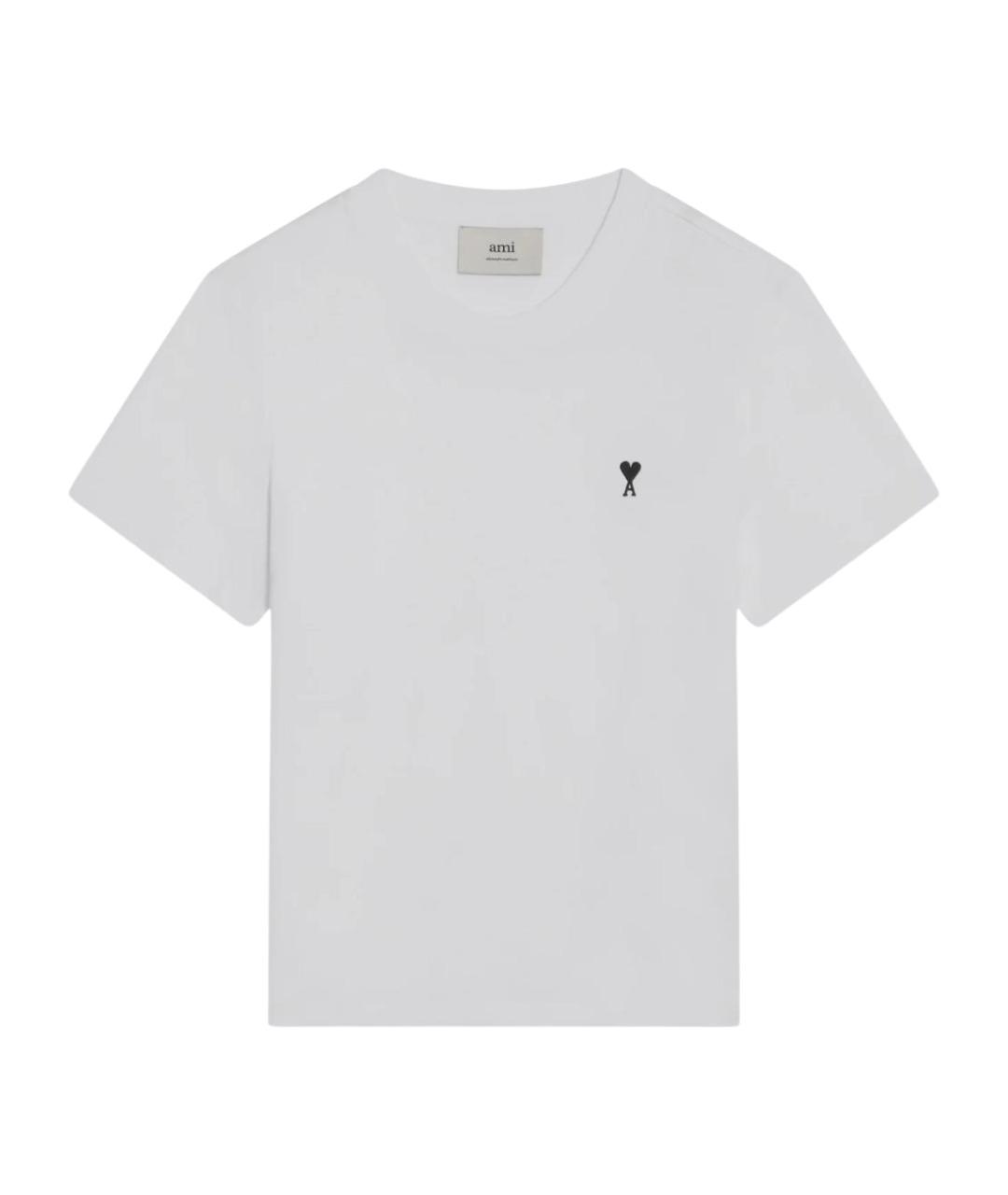 Ami Paris Белая хлопковая футболка, фото 1