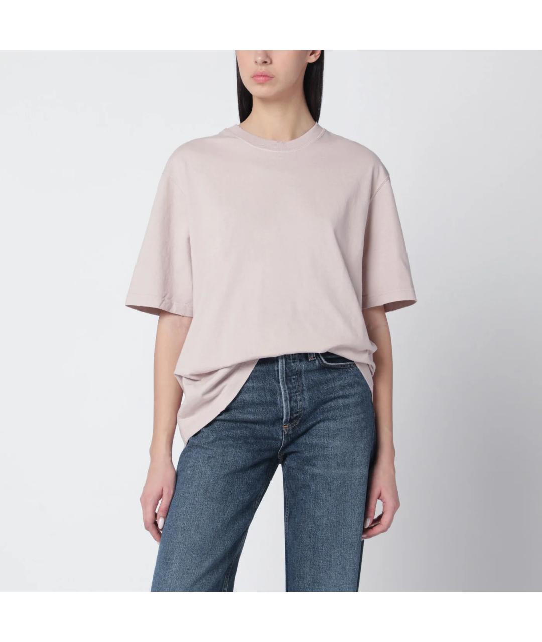 GOLDEN GOOSE DELUXE BRAND Розовая хлопковая футболка, фото 3