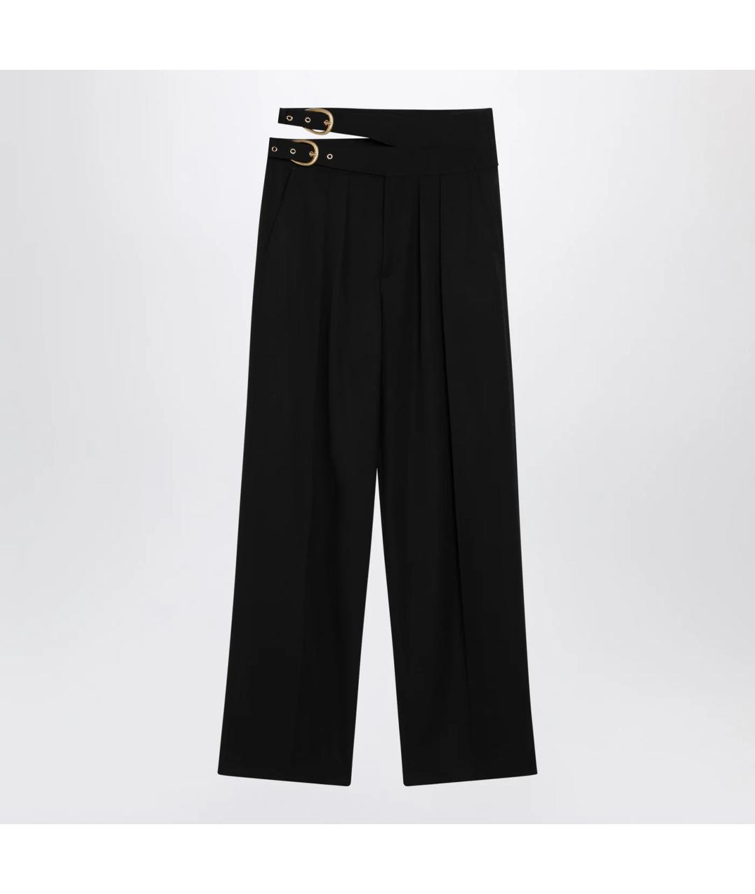 CHLOE Черные шерстяные прямые брюки, фото 3