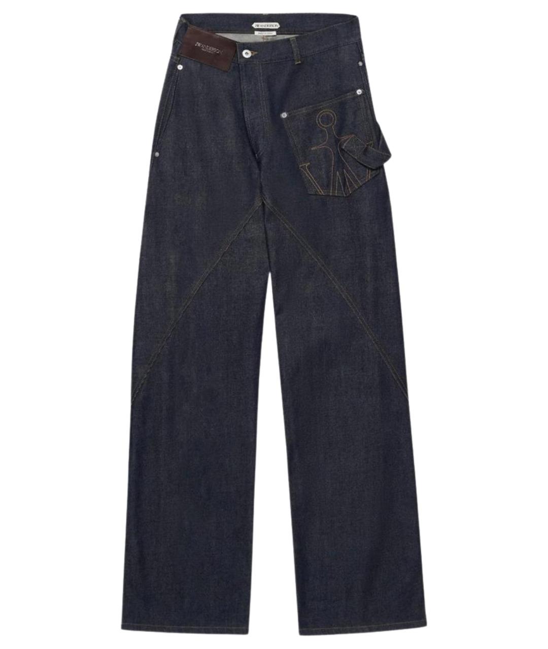 J.W.ANDERSON Темно-синие прямые джинсы, фото 1