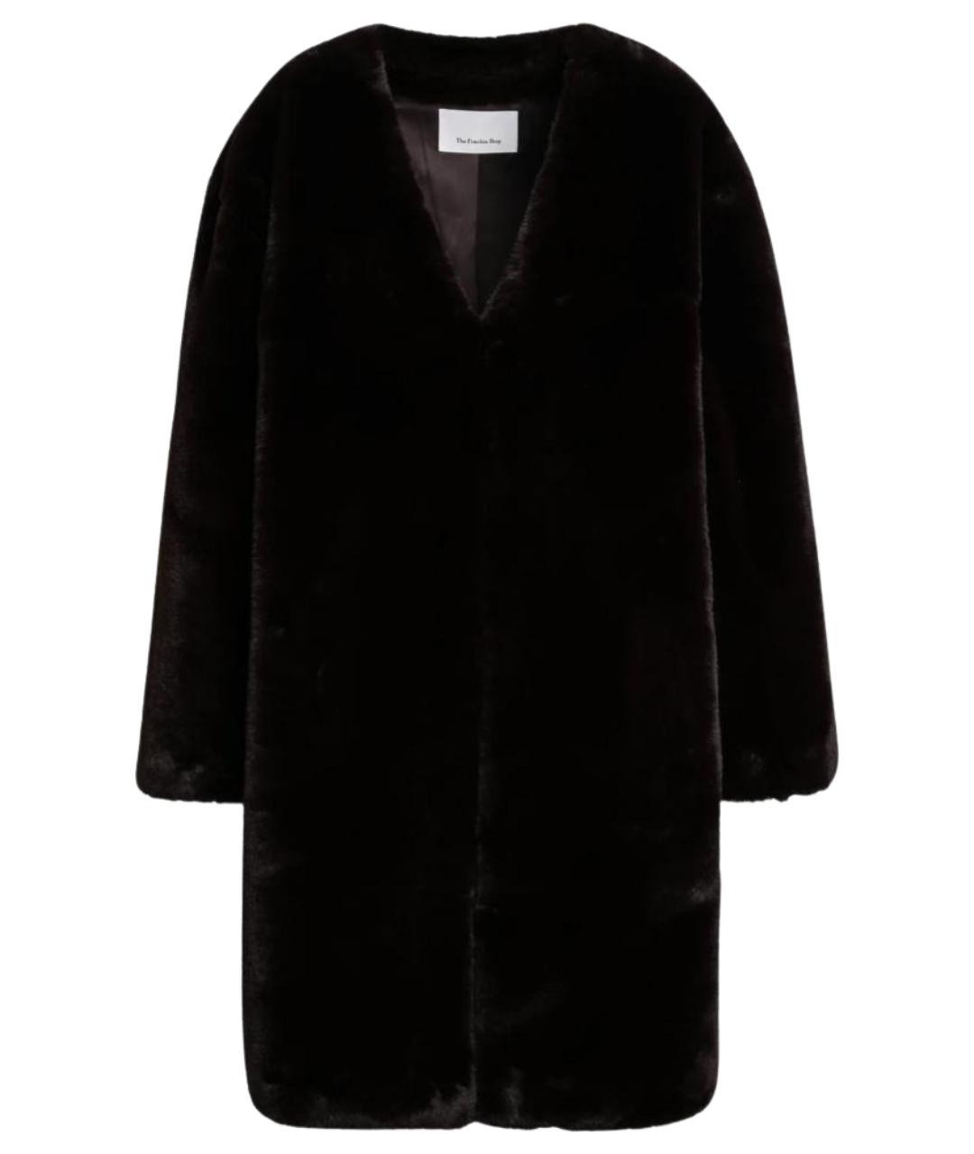 THE FRANKIE SHOP Коричневая полиэстеровая шуба, фото 1