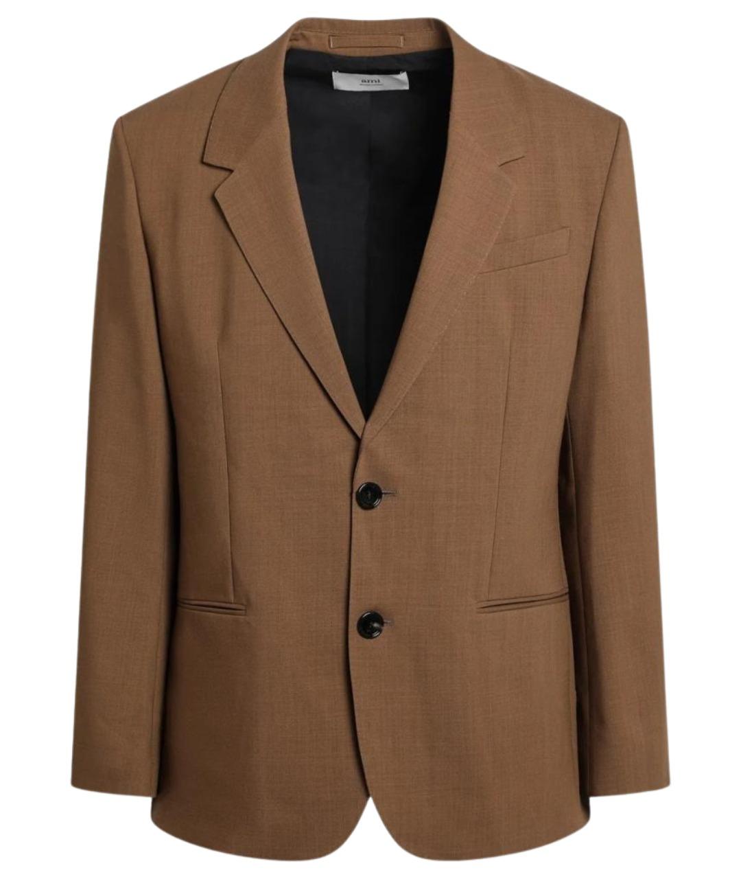 Ami Paris Коричневая шерстяная куртка, фото 1