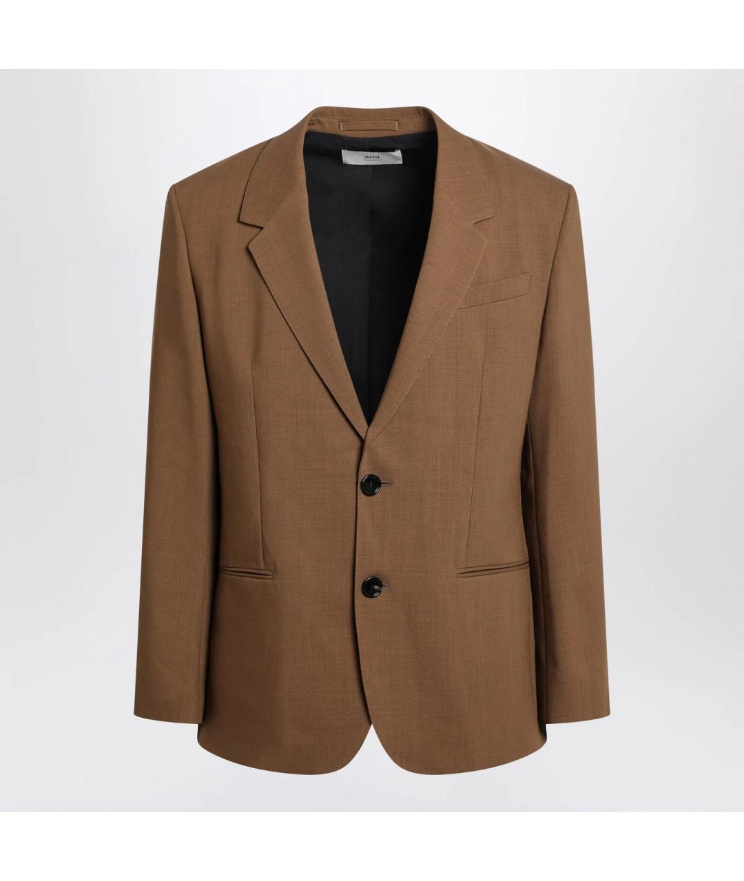 Ami Paris Коричневая шерстяная куртка, фото 3