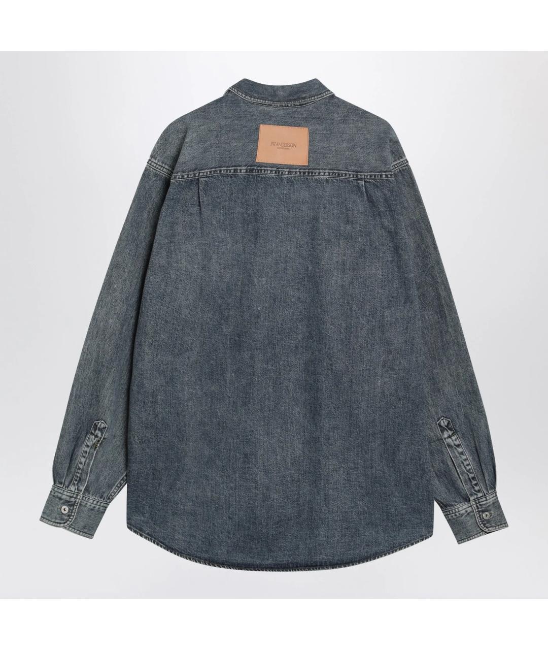 J.W.ANDERSON Синяя хлопковая кэжуал рубашка, фото 2