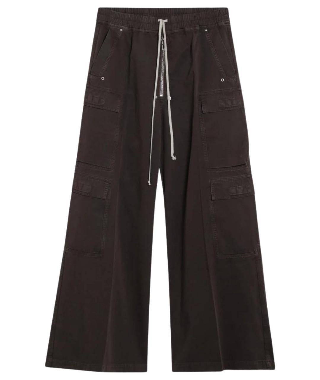 RICK OWENS DRKSHDW Коричневые хлопковые повседневные брюки, фото 1
