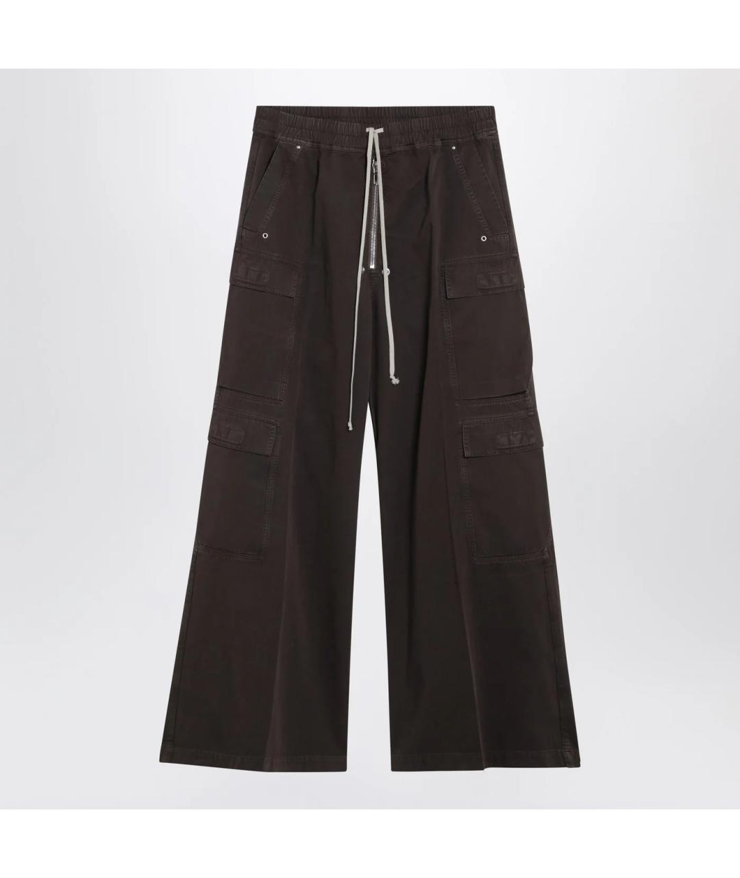 RICK OWENS DRKSHDW Коричневые хлопковые повседневные брюки, фото 3