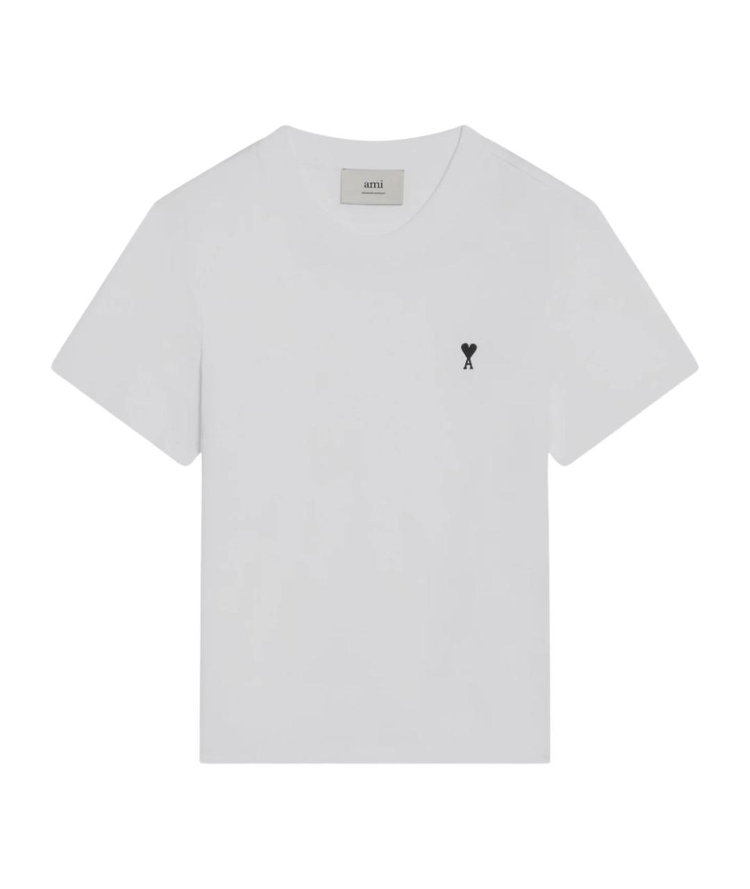 Ami Paris Белая хлопковая футболка, фото 1