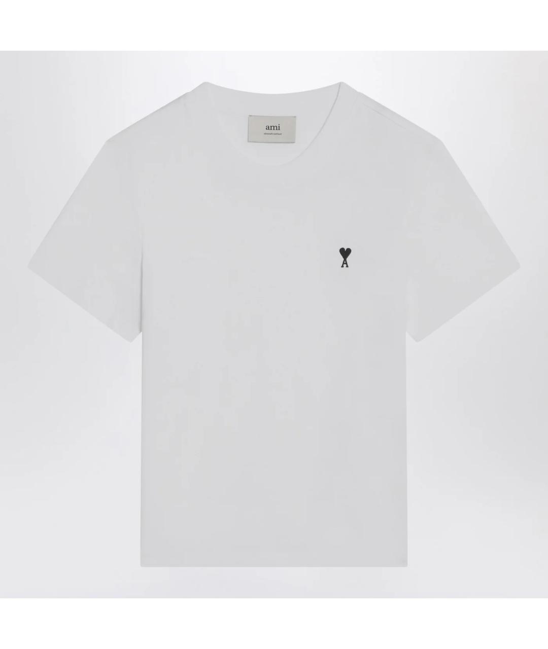 Ami Paris Белая хлопковая футболка, фото 3