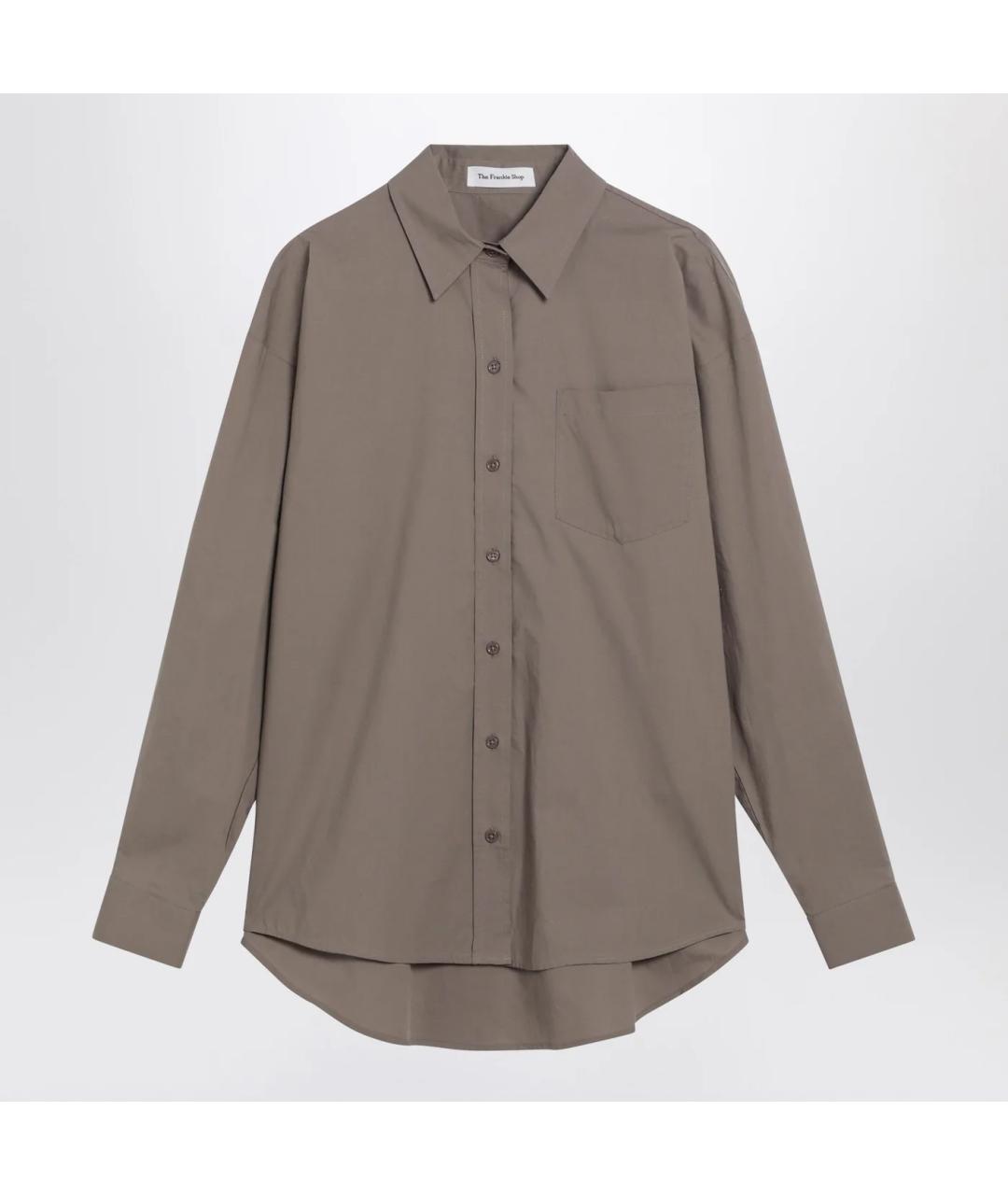 THE FRANKIE SHOP Серая хлопковая рубашка, фото 3