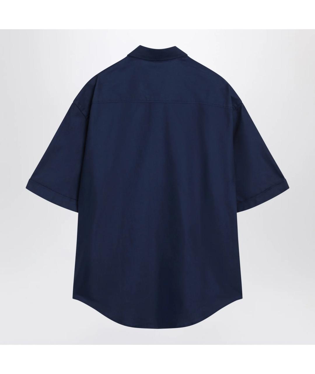 Ami Paris Синяя хлопковая кэжуал рубашка, фото 2