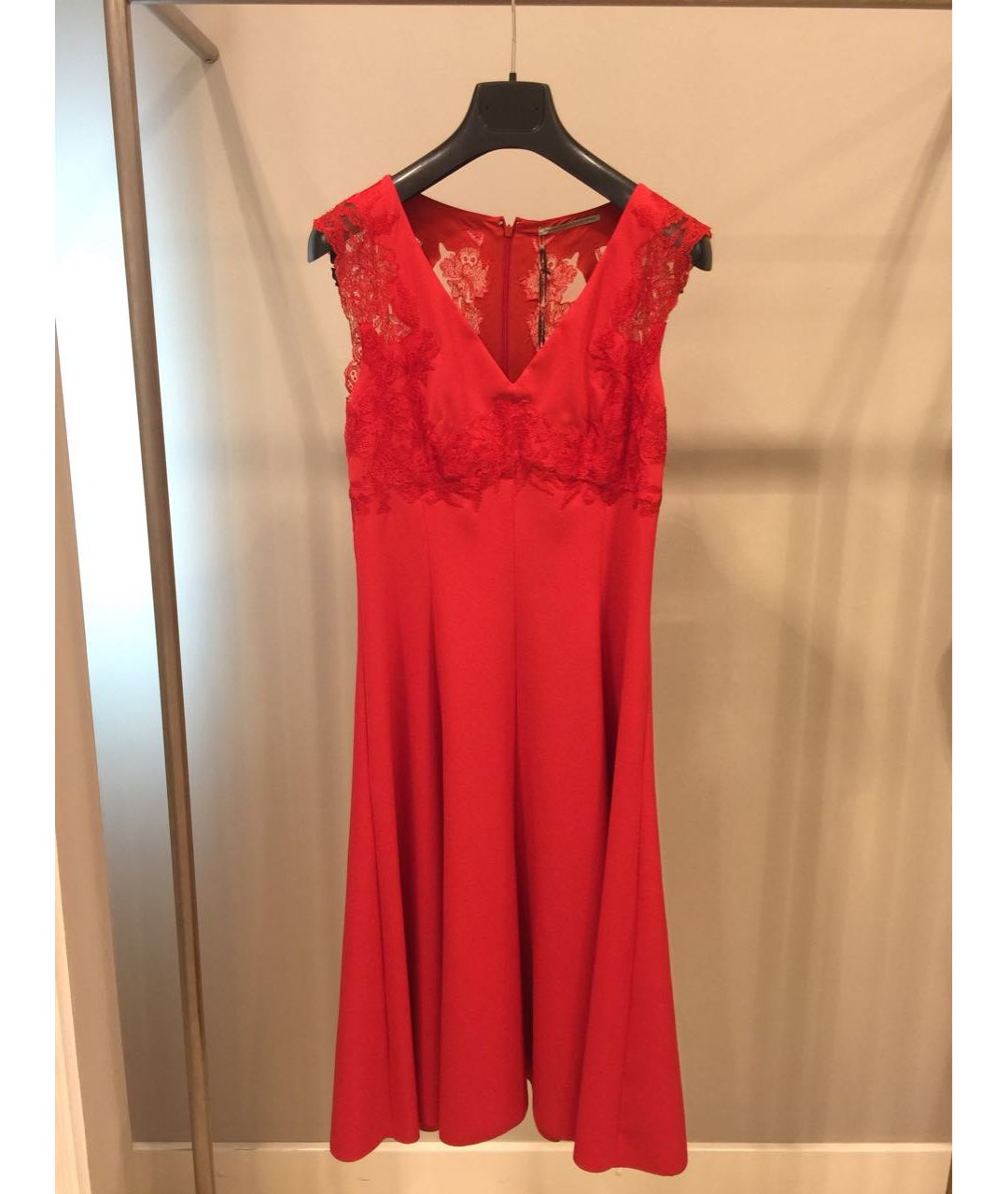 ERMANNO SCERVINO Красное полиэстеровое коктейльное платье, фото 5