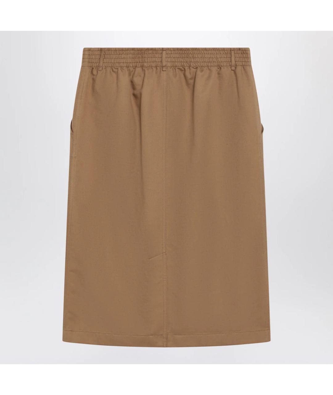 CHLOE Коричневая хлопковая юбка миди, фото 2