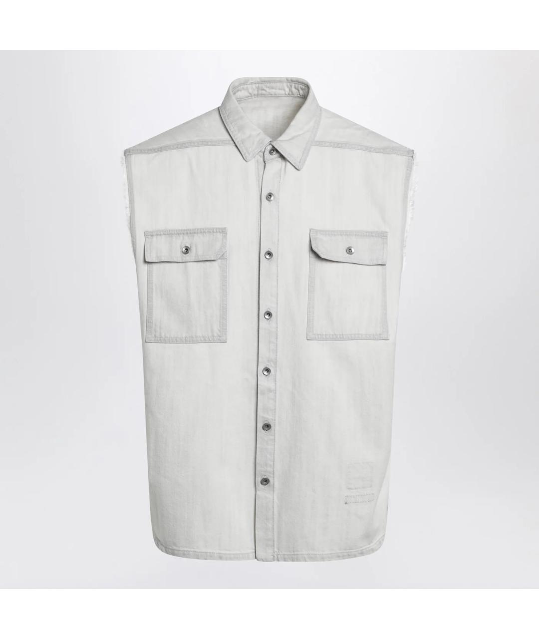 RICK OWENS DRKSHDW Белый деним жилет, фото 3
