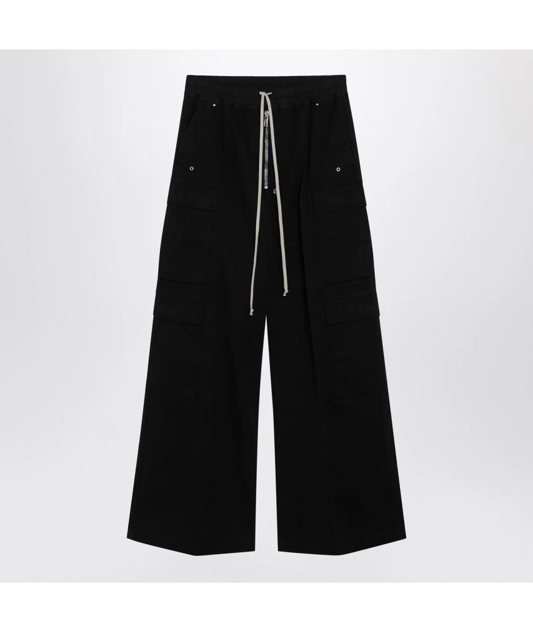 RICK OWENS DRKSHDW Черные хлопковые повседневные брюки, фото 3