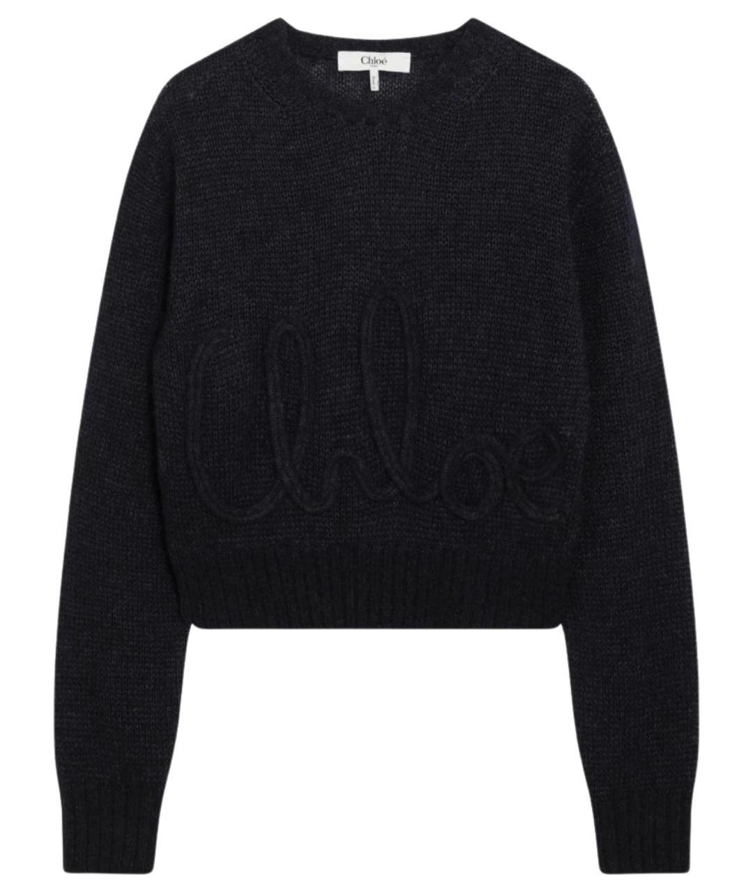 CHLOE Темно-синий шерстяной джемпер / свитер, фото 1