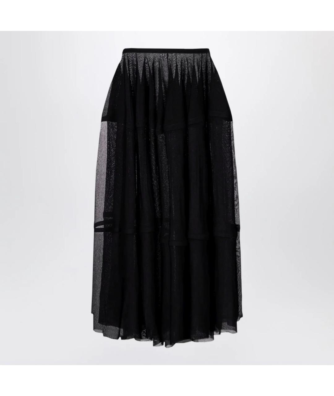 ALAIA Черная вискозная юбка миди, фото 3