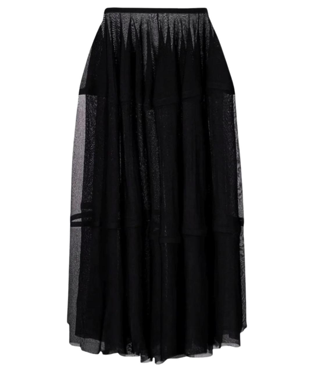 ALAIA Черная вискозная юбка миди, фото 1