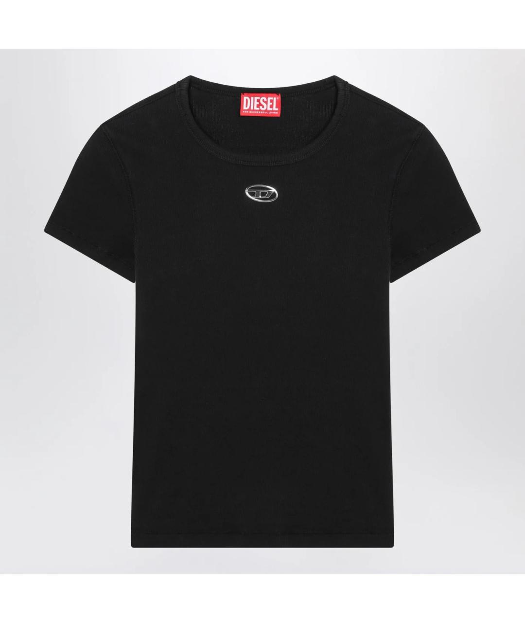DIESEL Черная хлопковая футболка, фото 3