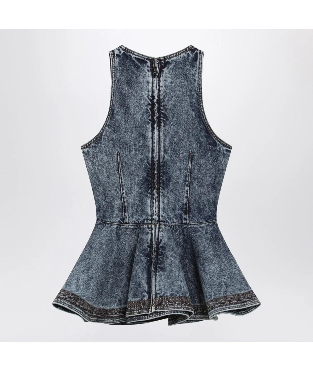 ALAIA Синяя деним майка, фото 2