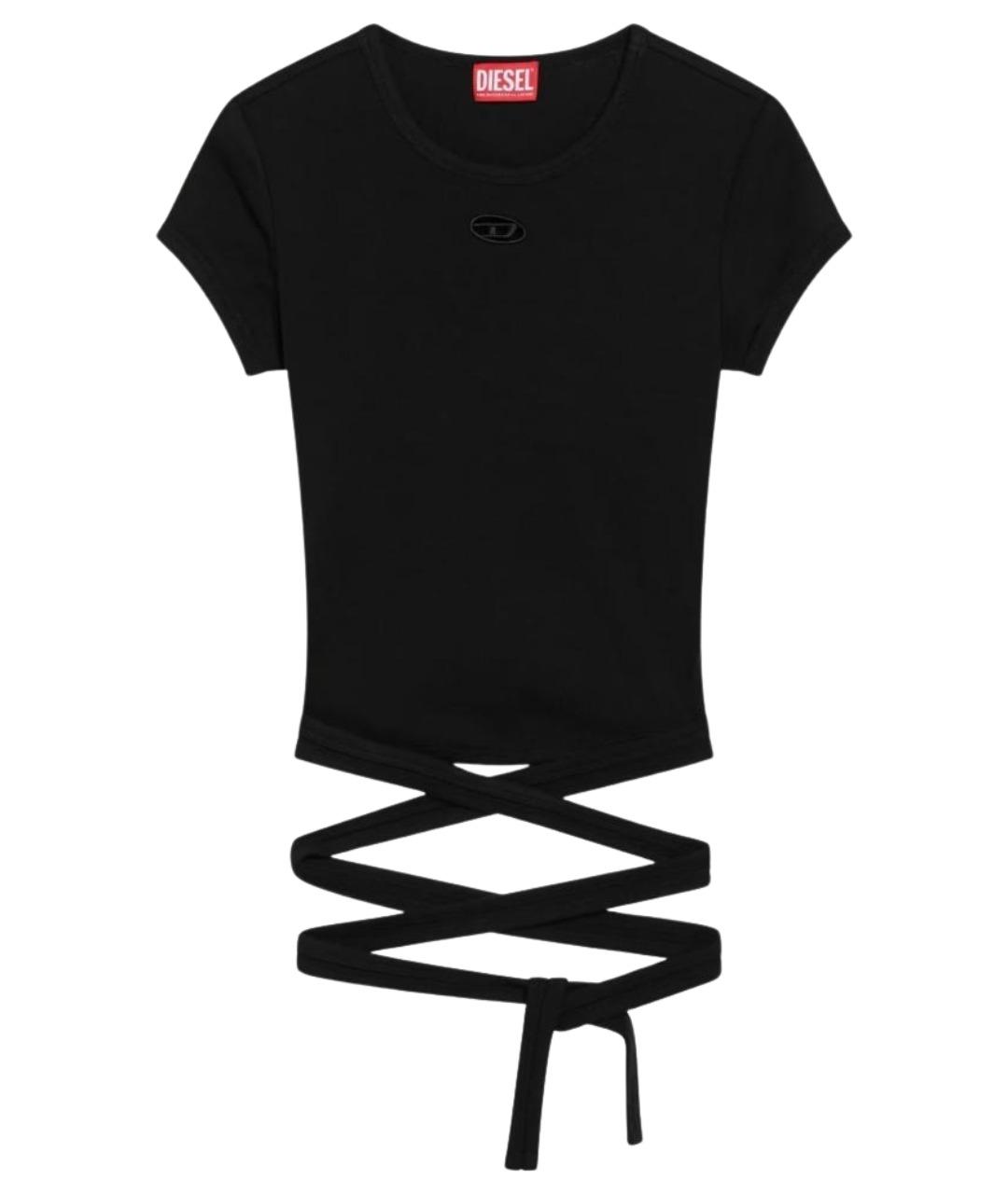 DIESEL Черная хлопковая футболка, фото 1