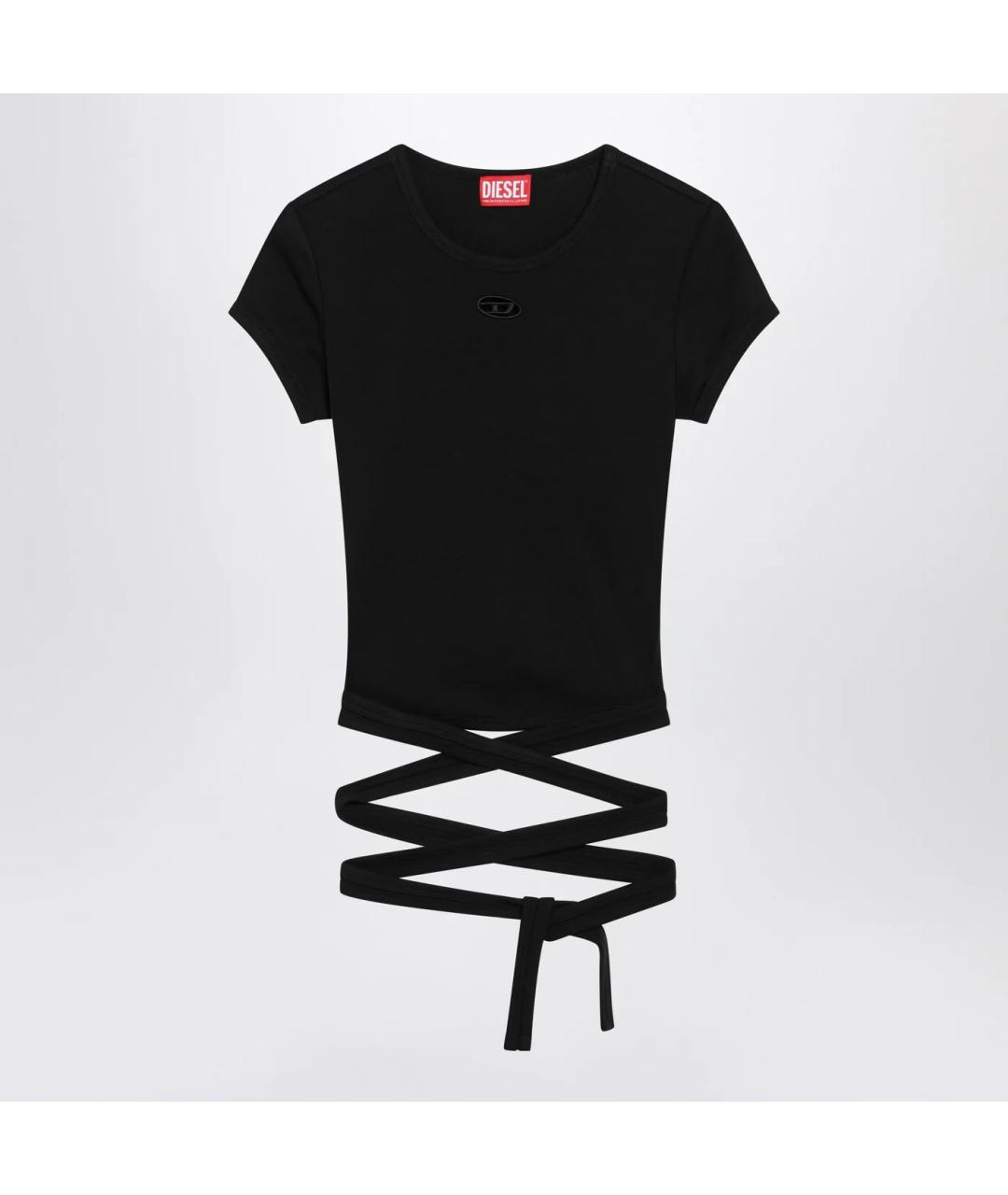 DIESEL Черная хлопковая футболка, фото 3