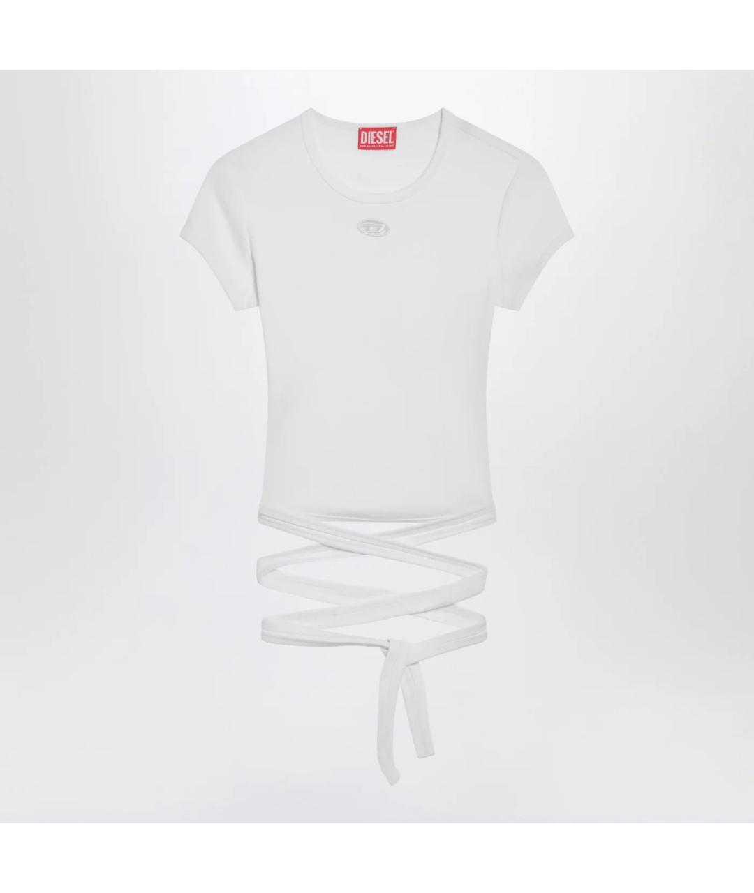 DIESEL Белая хлопковая футболка, фото 3
