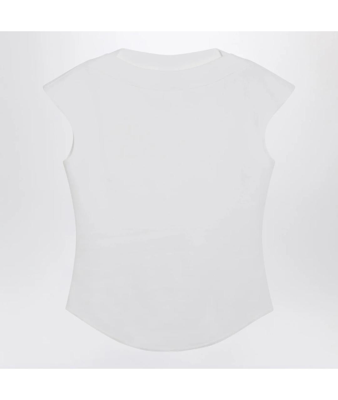 ALAIA Белая хлопковая футболка, фото 3