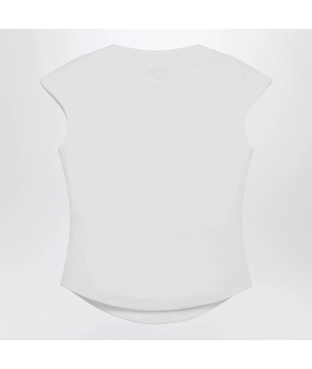 ALAIA Белая хлопковая футболка, фото 2